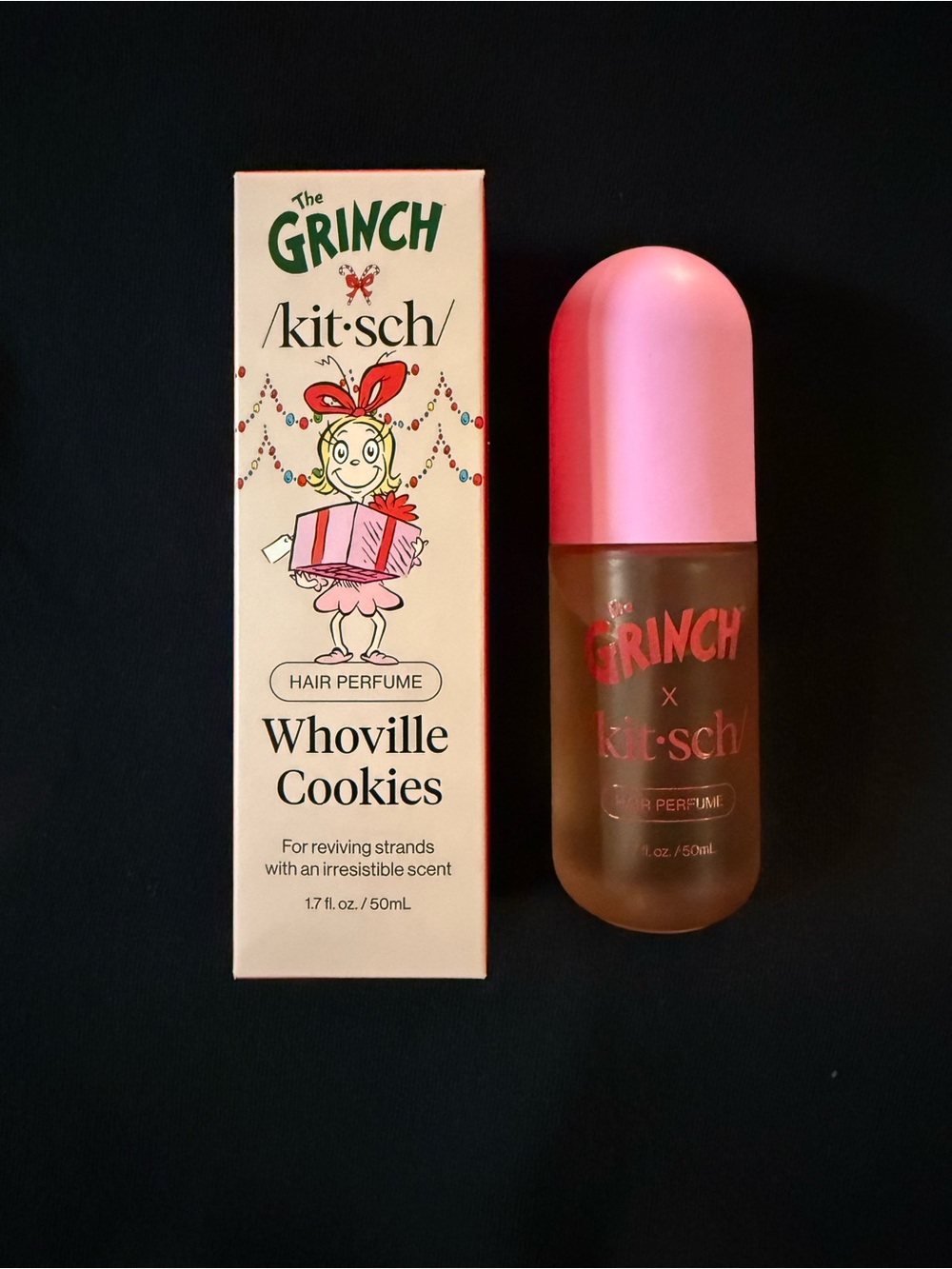Kitsch Whoville Cookies Hair Perfume - Pink & Red Accents